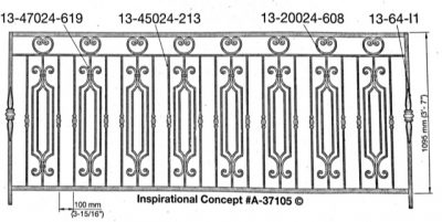 Iron Handrails Model 37105