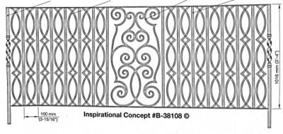 Iron Handrails Model 38108