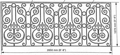 Iron Handrails Model 13572