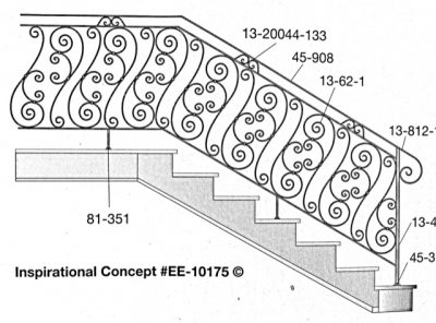 Iron Stair Handrails 81-351