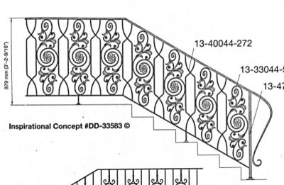Iron Stair Handrails 33583