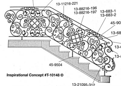 Iron Stair Handrails Handrails 45-9504