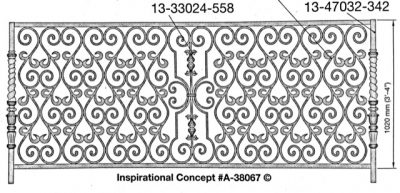 Iron Handrails Model 38067