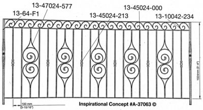 Iron Handrails Model 37063