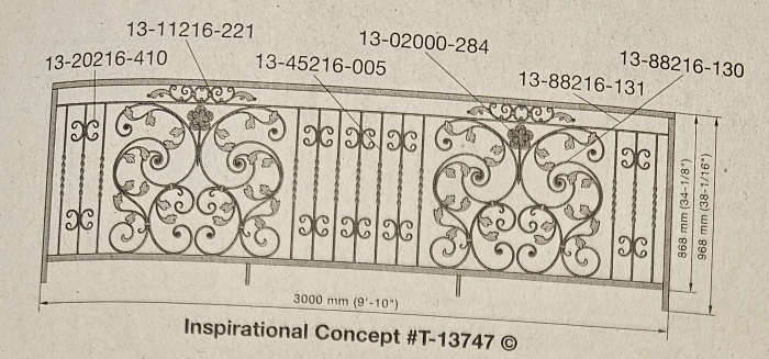 Iron Railing Members Iron Railing 1000-31 – Wrought Iron Originals